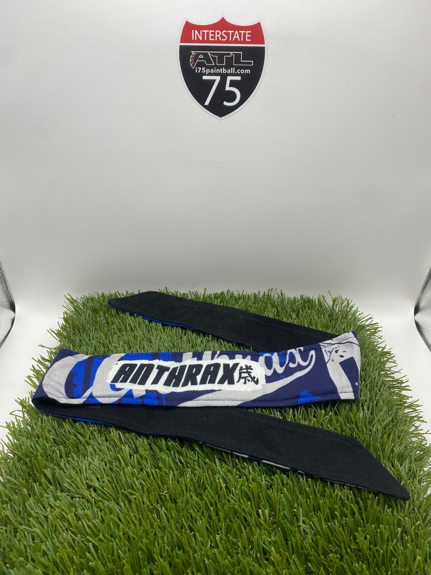 Blue White Anthrax Headband
