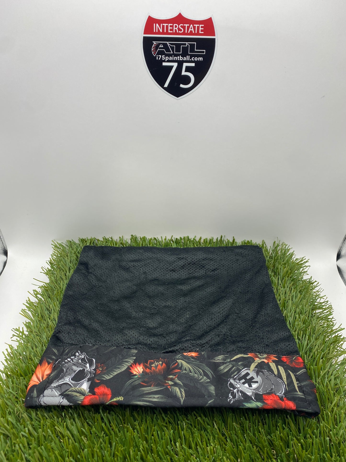 HK Floral Blackmesh Headwrap