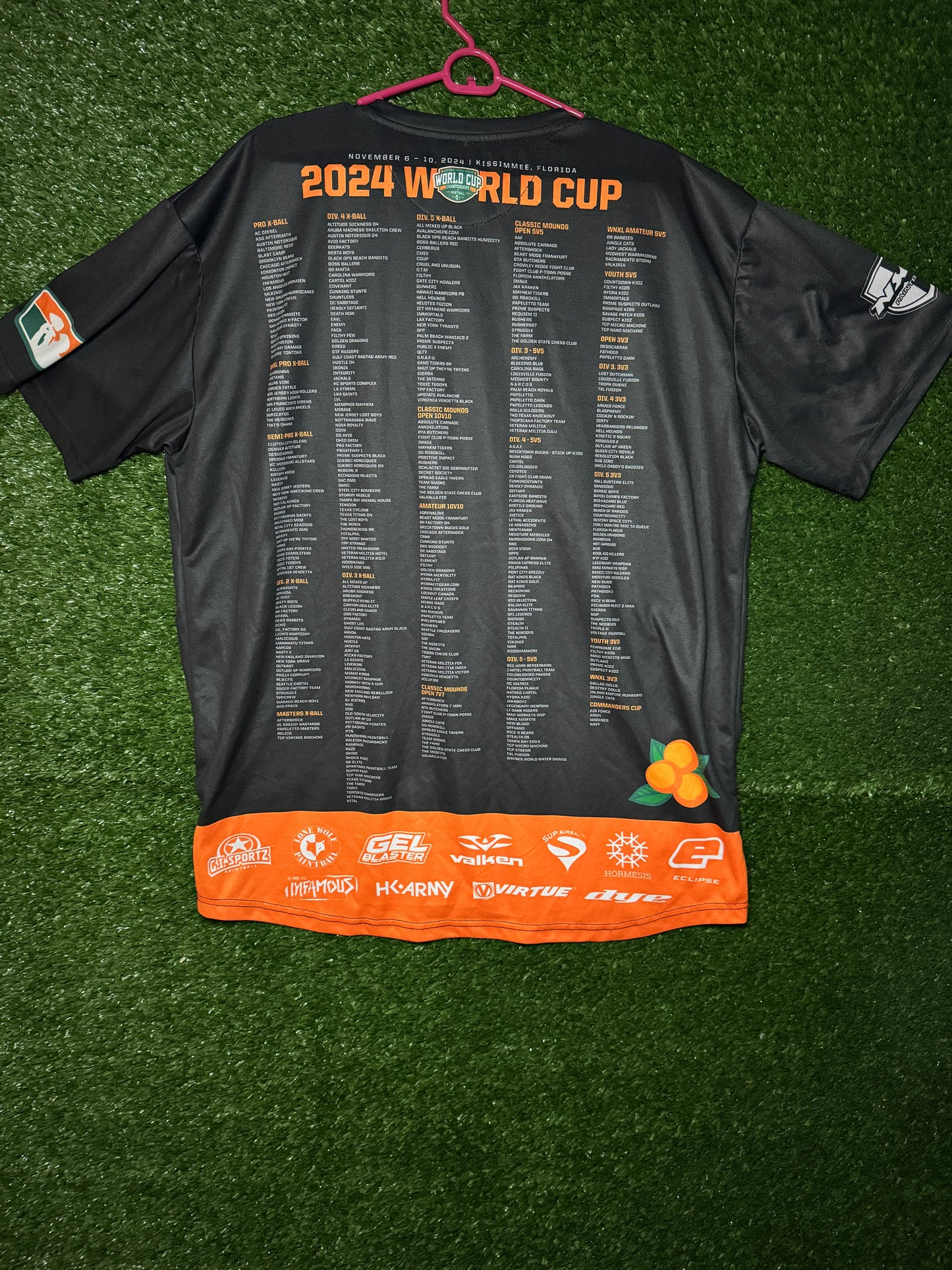 3XL Black Orange World Cup Drifit
